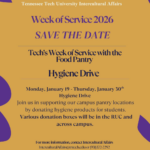 Donate Hygiene Items – Jan 19th through Jan 30th
