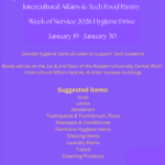 Hygiene Drive, Jan 19th–30th