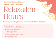 Relaxation Hours Beginning January 22nd
