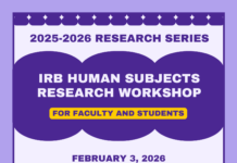 IRB Human Subjects Research Workshop for Faculty and Students