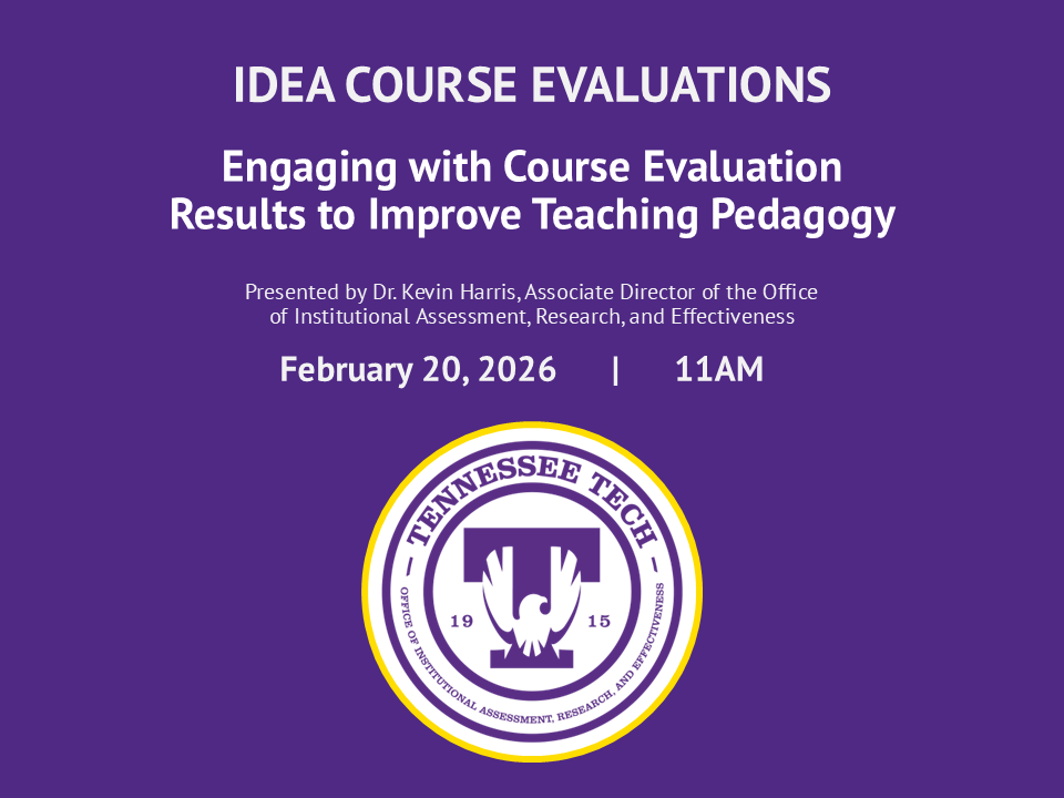 IDEA Course Evaluation Report Session with IARE – February 20