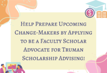 Faculty Scholar Advocate for Truman Scholarship Advising