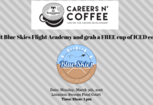March 9 Careers n’ Coffee with Blue Skies Flight Academy