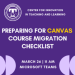 Preparing for Canvas: Course Migration Checklist