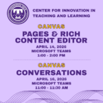 Upcoming Canvas Workshops