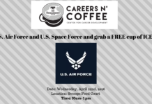 April 21st, Careers n’ Coffee with US Air and Space Force