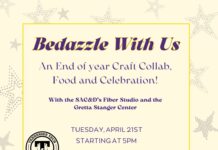 Bedazzle with us, Today! End of Year Celebration, Fibers Studio & the GSC