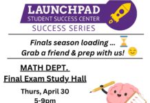 Math Dept. Finals Prep Study Hall