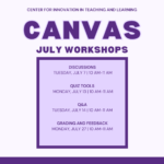 July 2026 Canvas Workshops