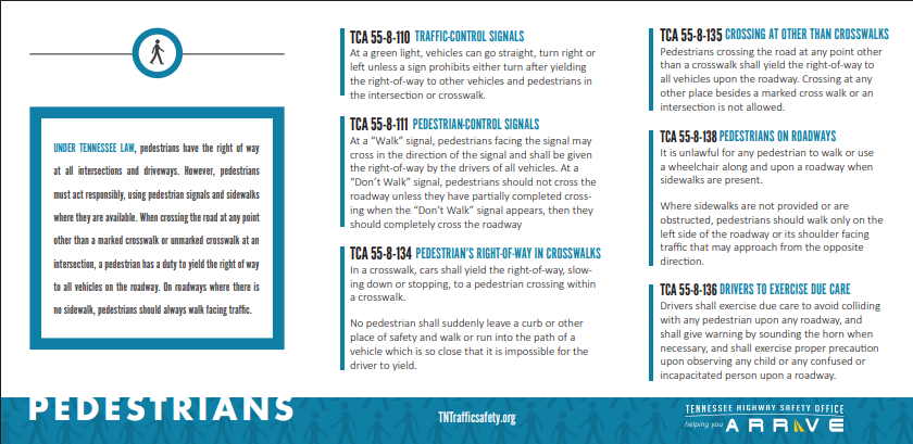 TN Tech Police encourage pedestrians to know the laws