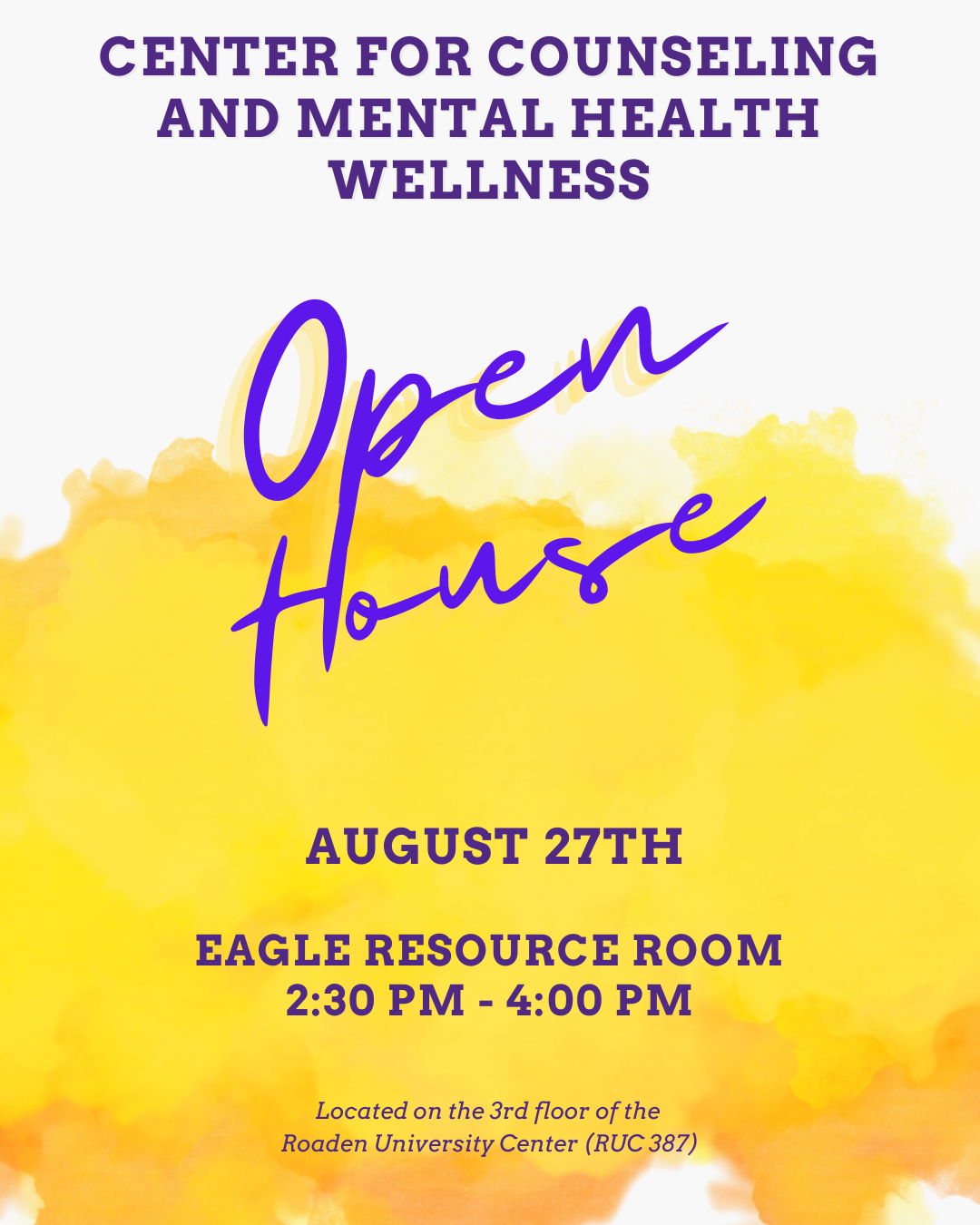 Center for Counseling and Mental Health Wellness Open House