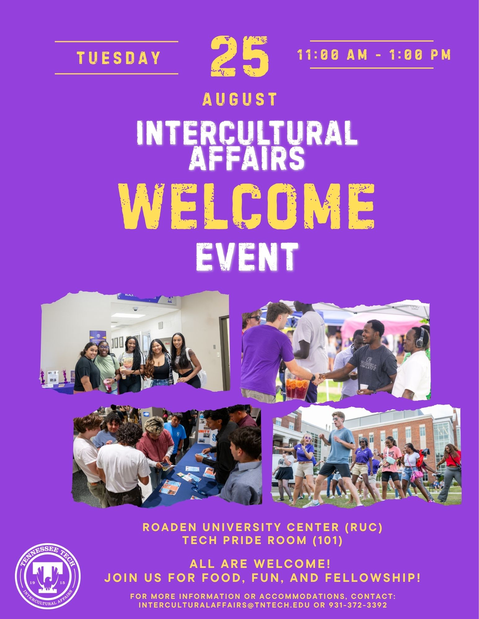 Join Us Today – Intercultural Affairs Annual Welcome at 11 am, RUC 101