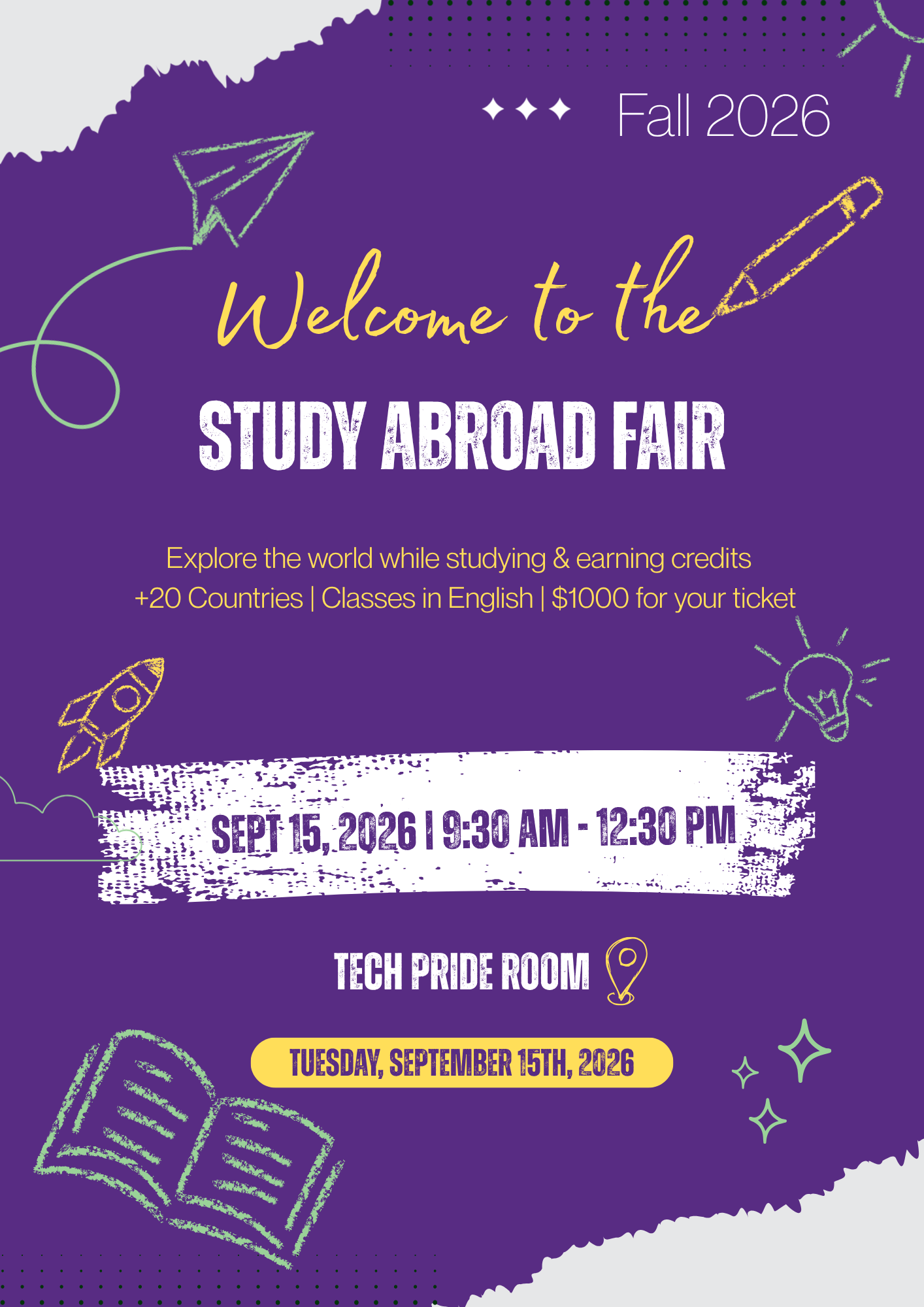 ✈️ Study Abroad Fair 2026 – September 15, 2026! ✈️