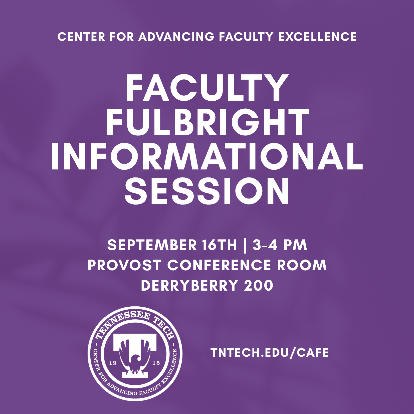 Faculty Fulbright Informational Session