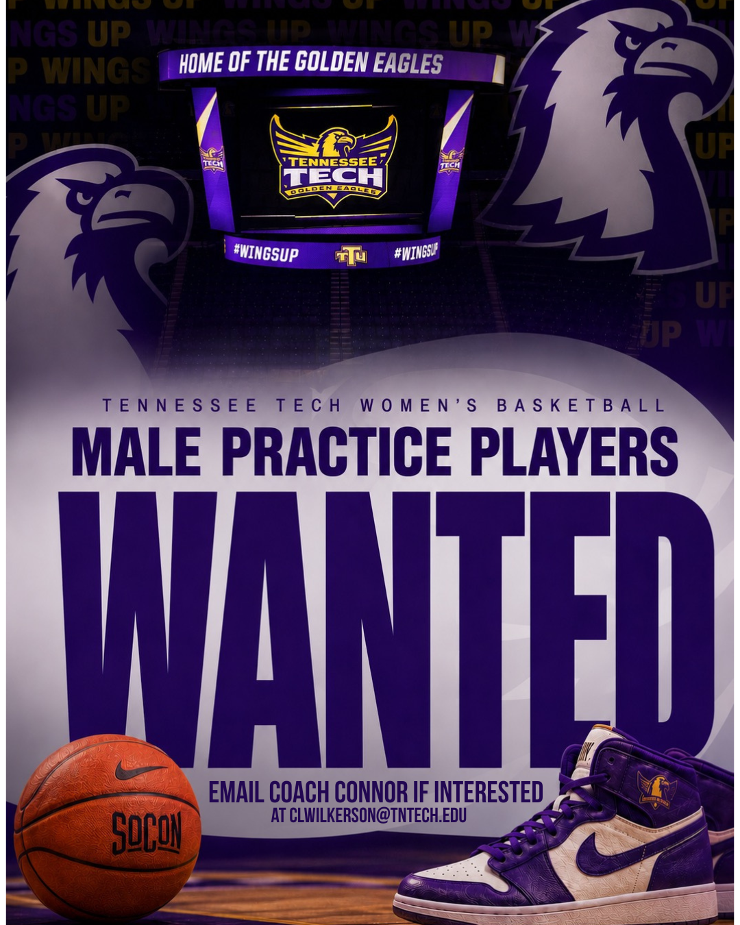 Male practice players wanted for TTU WBB