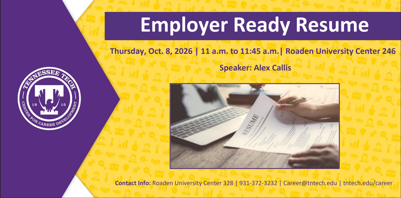 Oct. 8 Employer Ready Resume Workshop