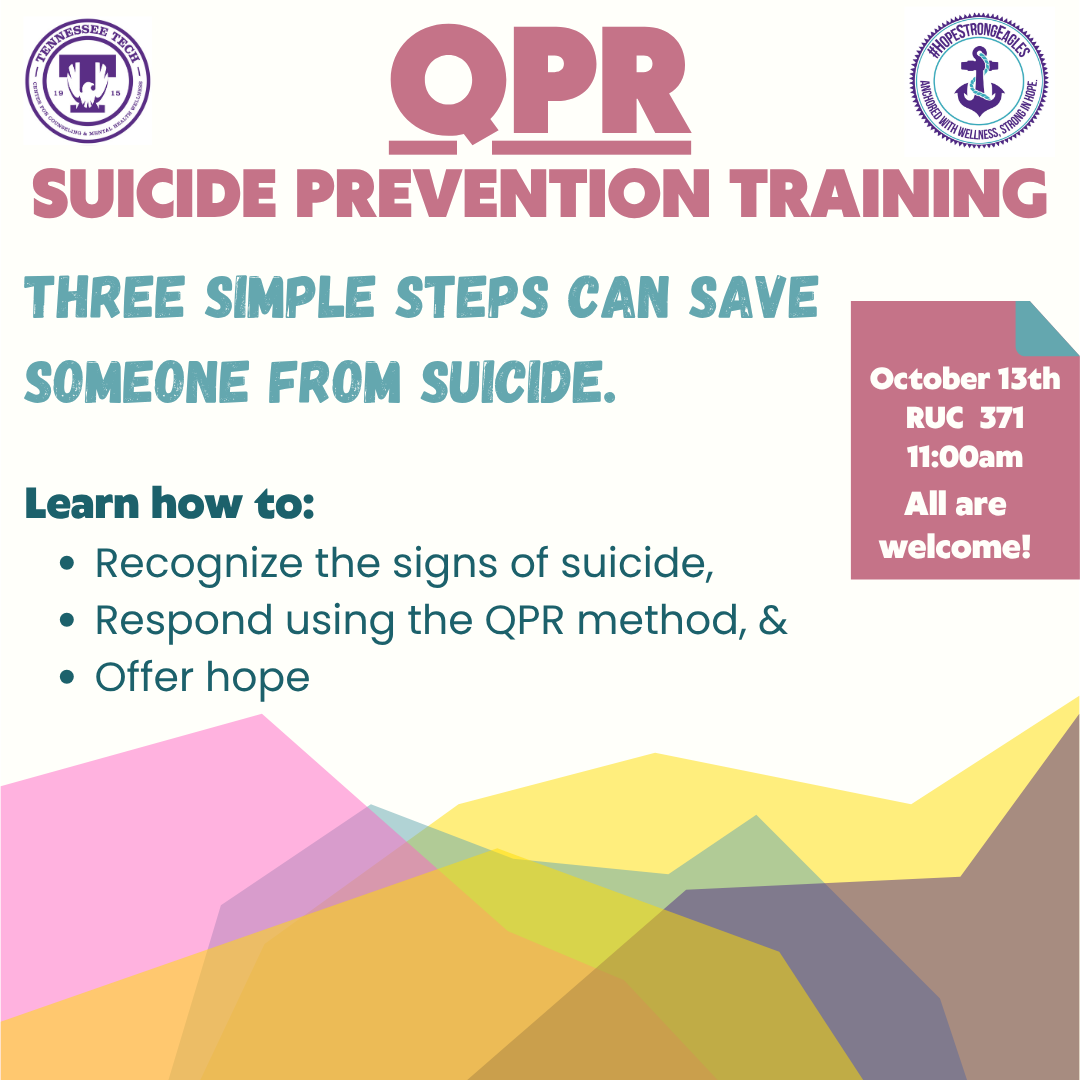 QPR Suicide Prevention Training October 13th