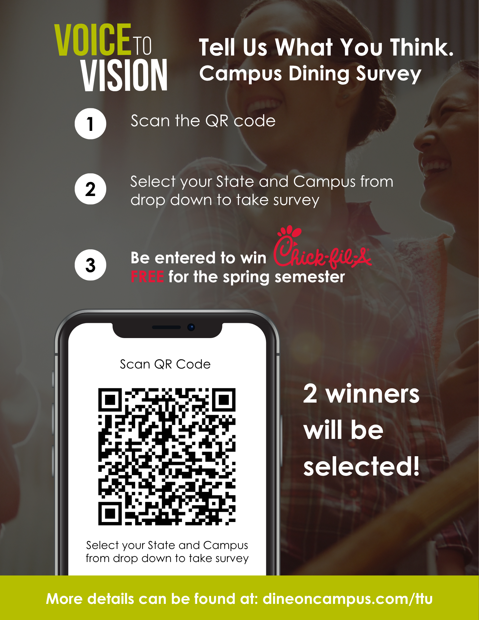 Take Campus Dining’s annual survey – win free Chick-fil-A!