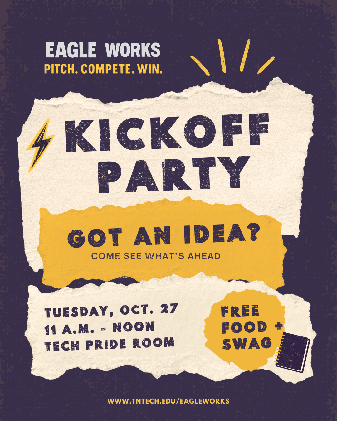 Got an Idea? Kick It Off With Eagle Works on Oct. 27