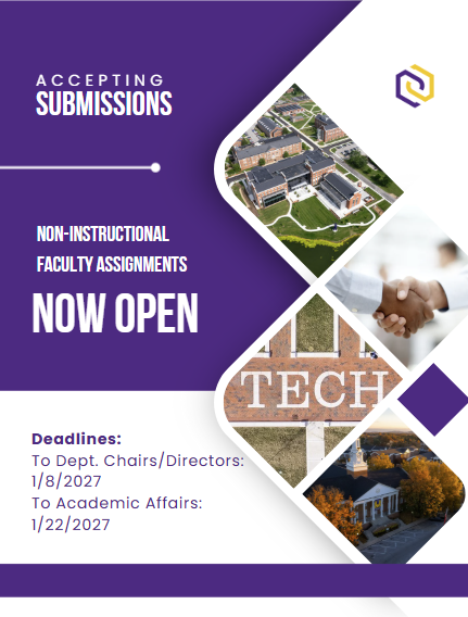 Non-Instructional Faculty Assignment-NOW OPEN