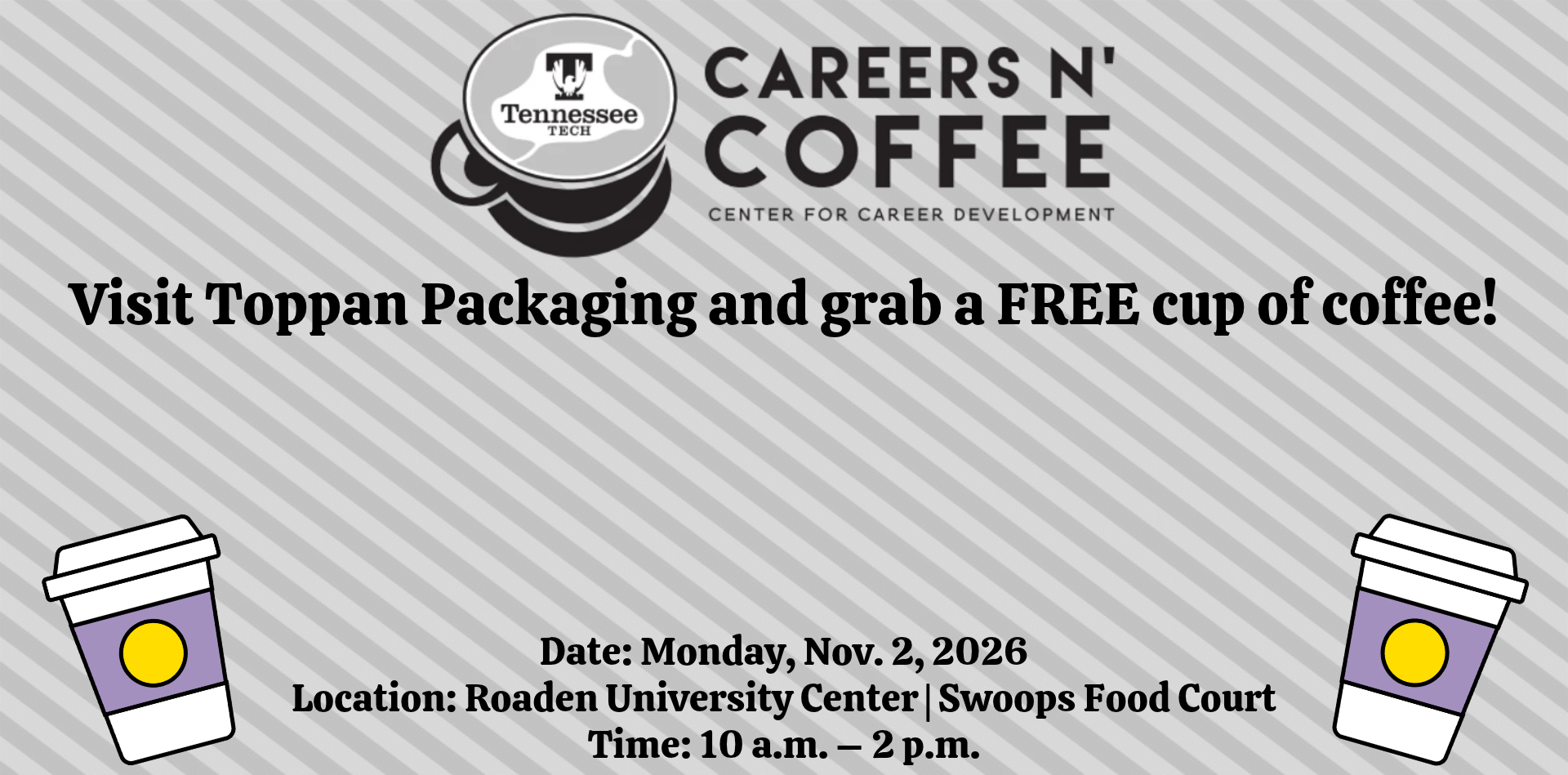 Nov. 2 Careers n’ Coffee with Toppan Packaging