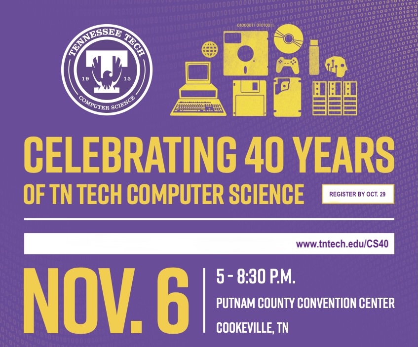 Department of Computer Science celebrating 40th anniversary Nov. 6