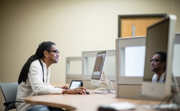 Faculty Q&A: Carl Owens Carl Owens in a computer teaching lab