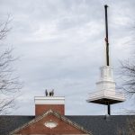 A new cupola was installed on the building